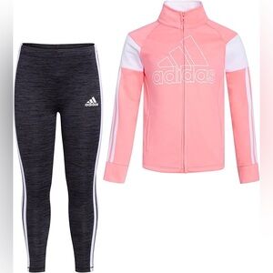 Adidas Girls 2 Piece Tricoat Jacket & Leggings